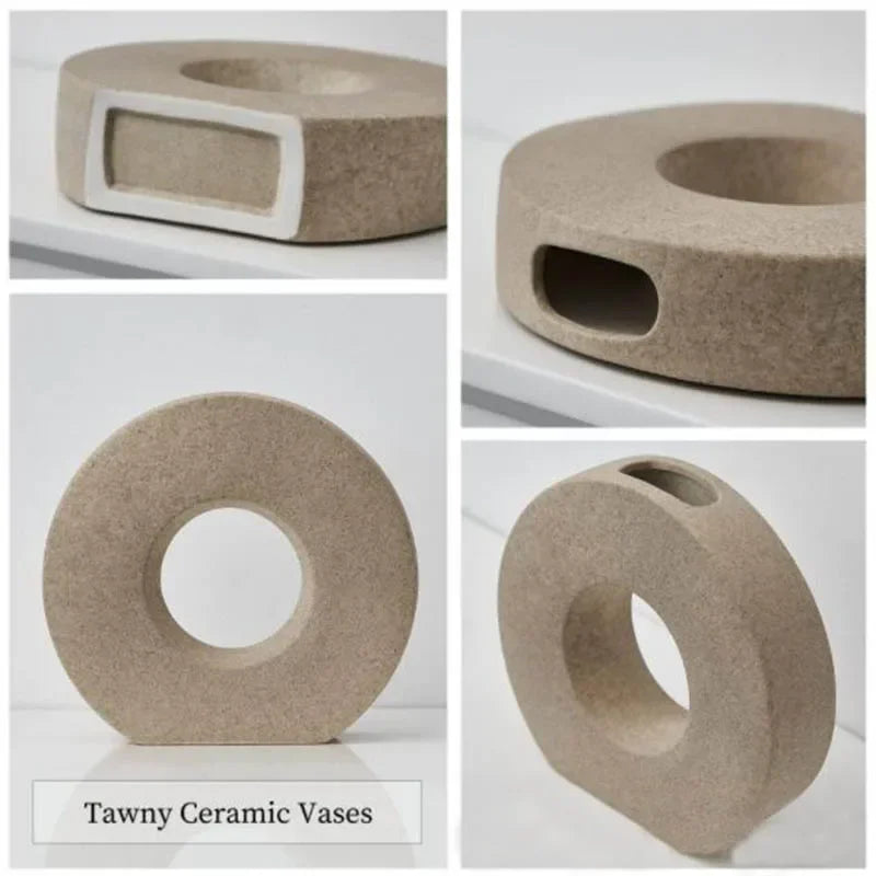 Vaso Donut de Cerâmica Elegance-0183-OutletMup-OutletMup