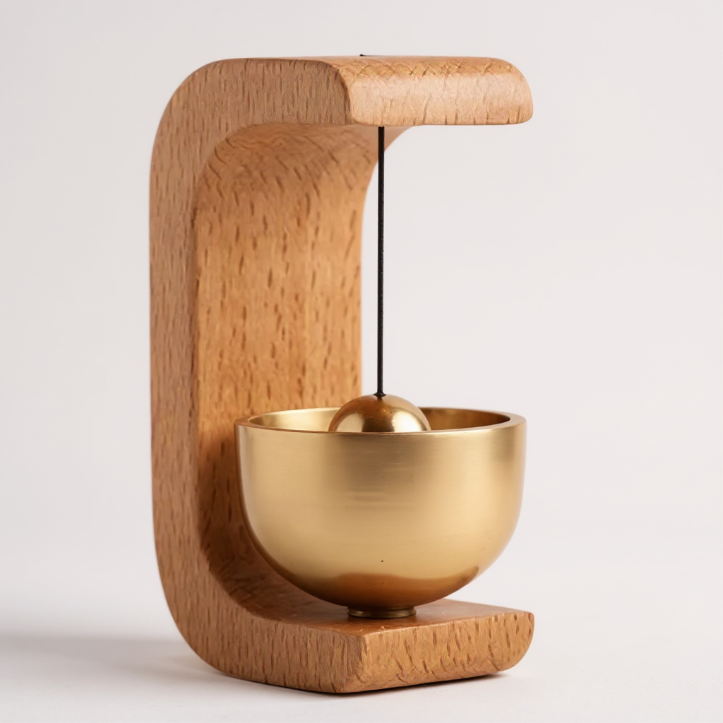 Solid Wood Door Bell with Magnet