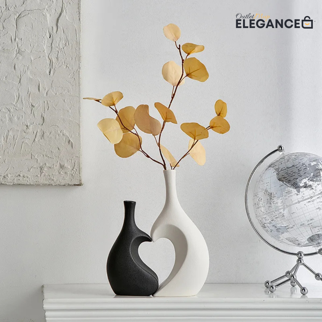 Vaso Oco em Forma de Coração Elegance-0198-OutletMup-OutletMup
