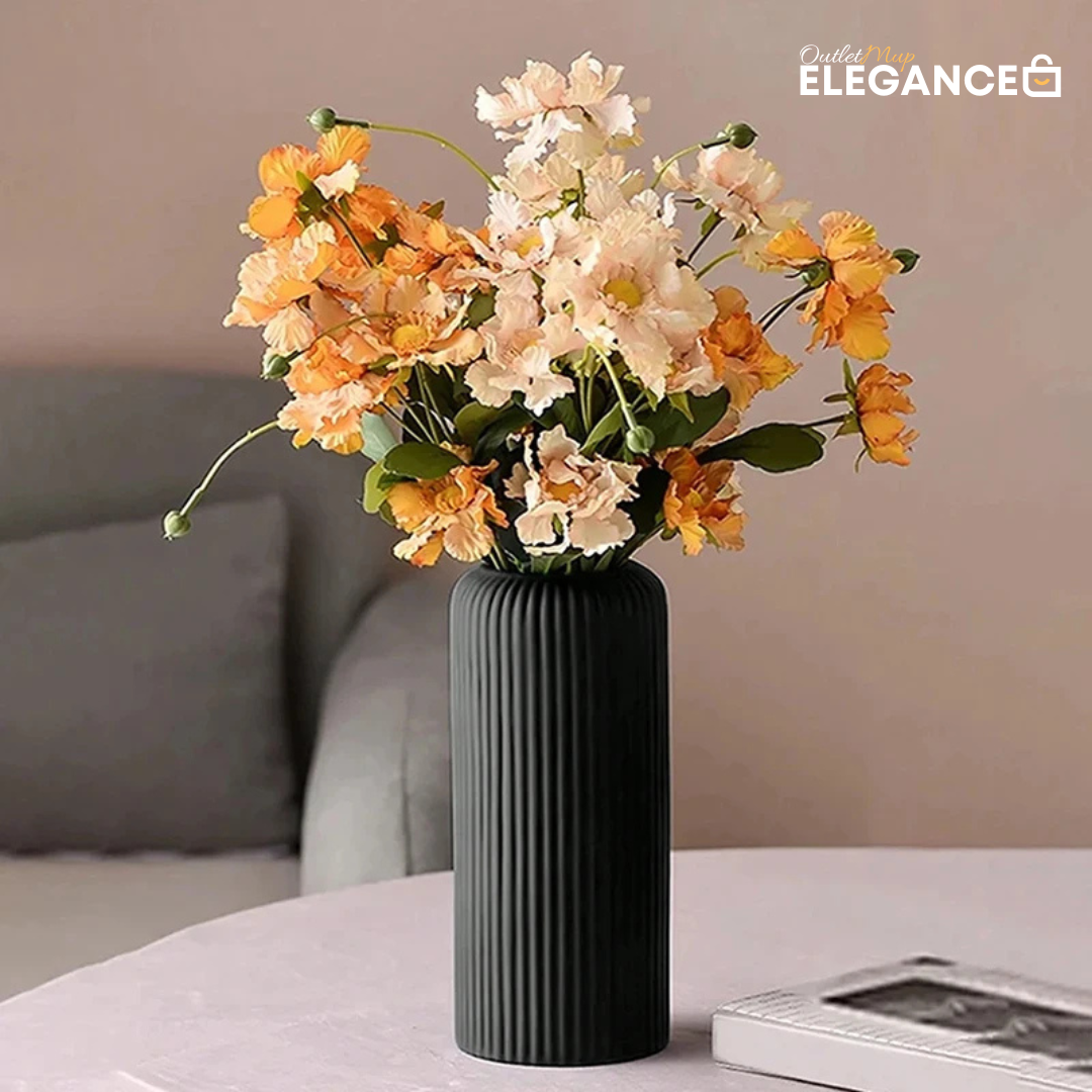 Vaso Decorativo com Acabamento Cerâmico Elegance-0199-OutletMup-OutletMup