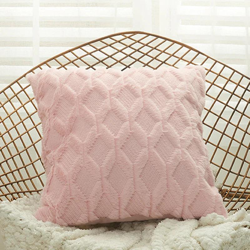 Capa de Almofada em Plush Fluffy 45x45cm Mup-0024-OutletMup-Rosa-45x45cm-OutletMup
