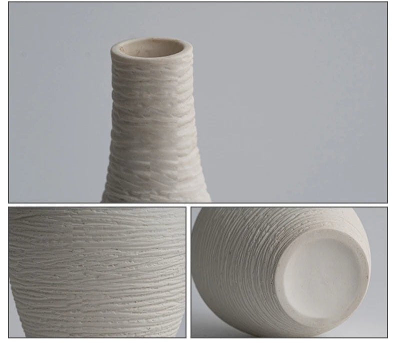 Vaso Cerâmico Simples para Decoração de Casa-0169-OutletMup-OutletMup