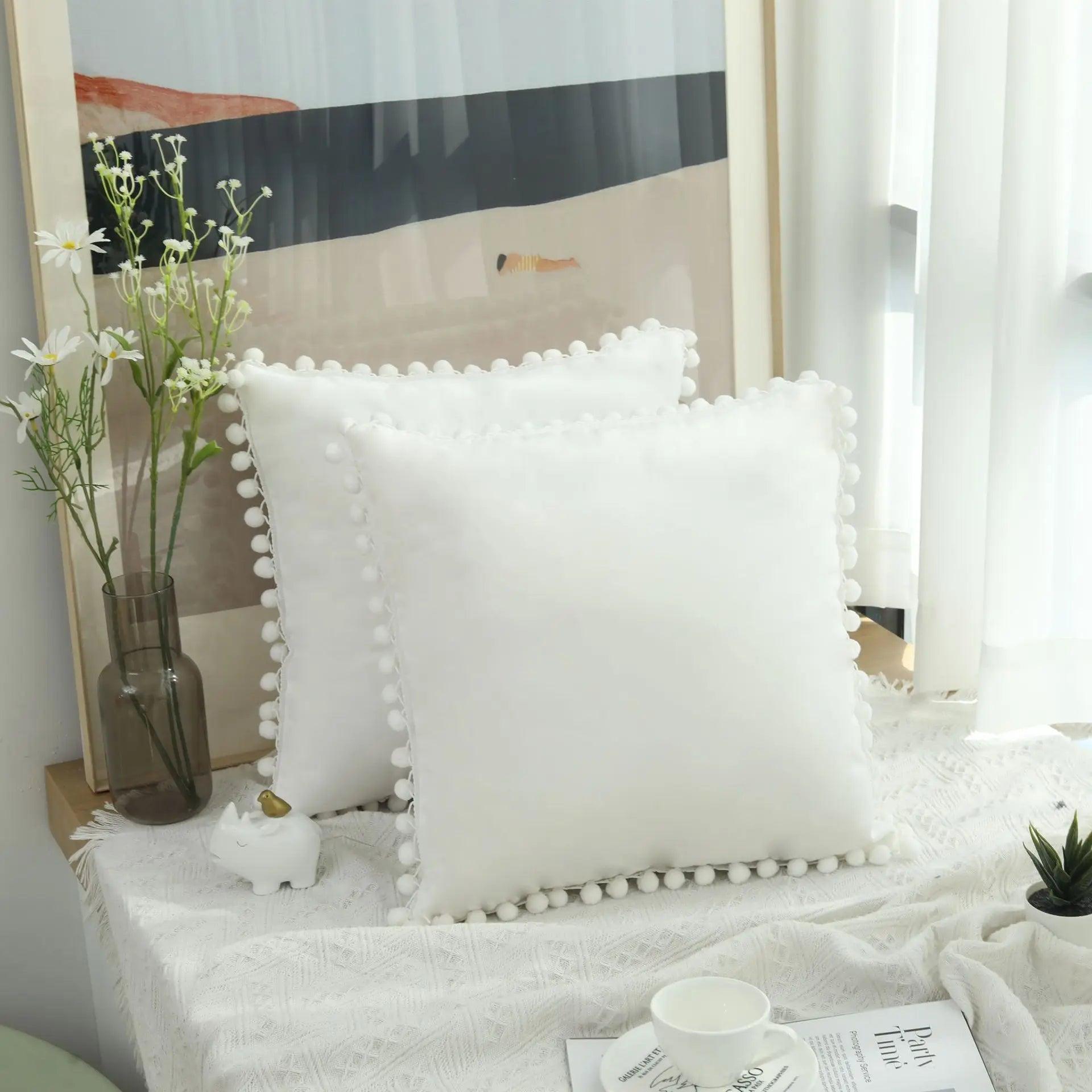 Capa de Almofada de Veludo com Bolinhas Mup-0023-OutletMup-OutletMup