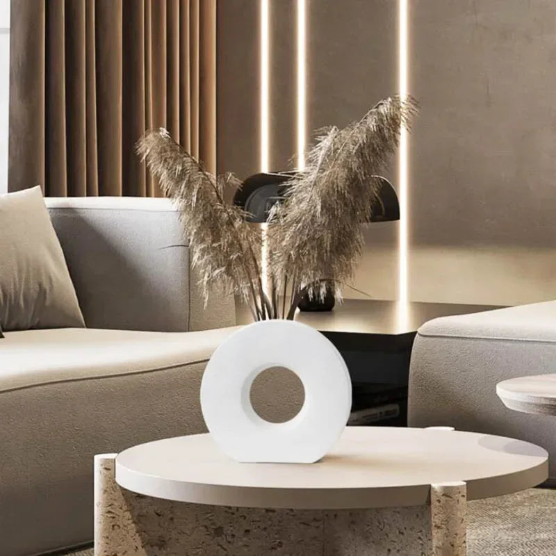 Vaso Donut de Cerâmica Elegance-0183-OutletMup-OutletMup