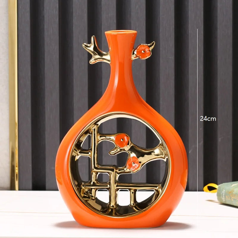 Oriental Ceramic Flower Vase