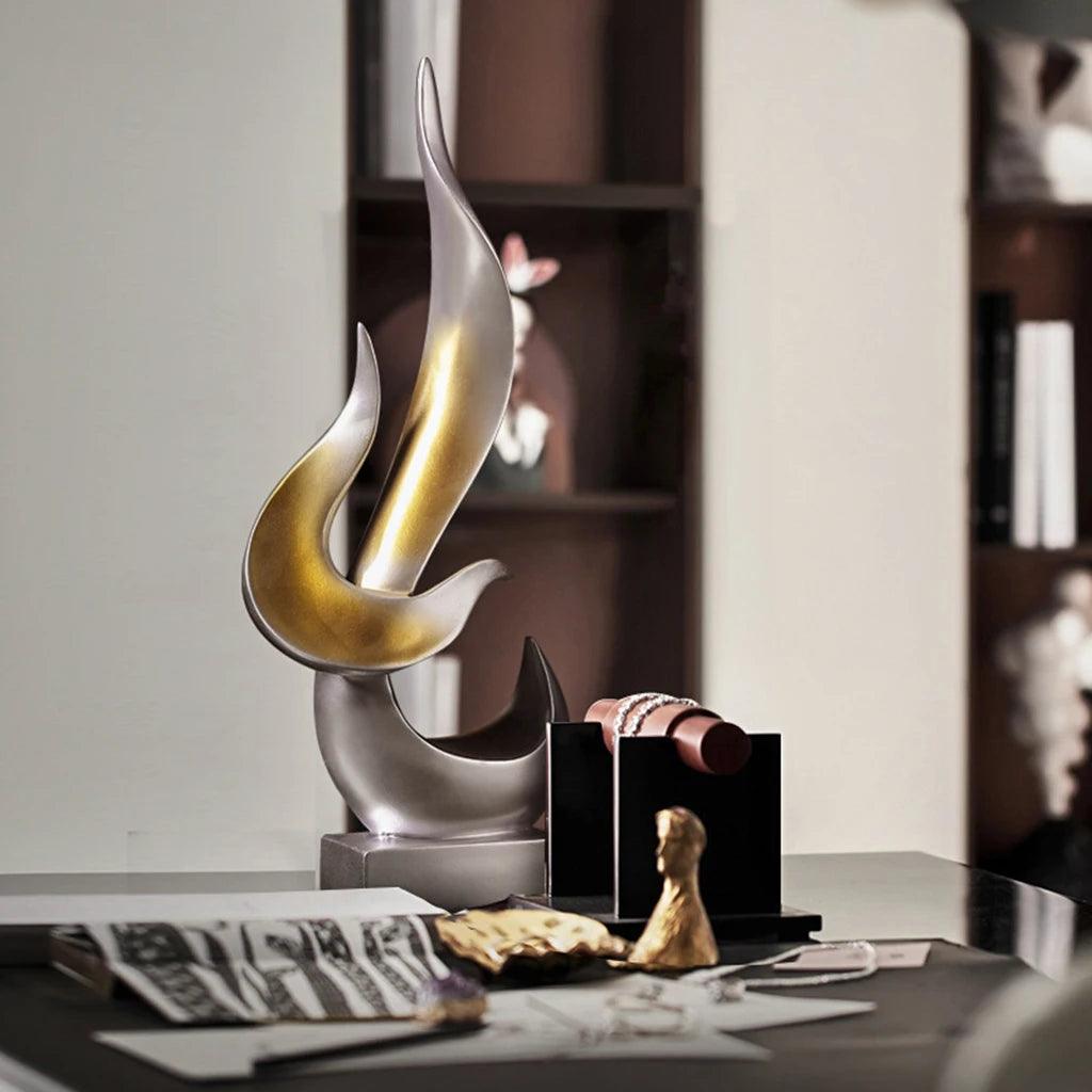 Escultura Abstrata em Resina para Decoração Moderna de Casa e Escritório Mup-0042-OutletMup-OutletMup