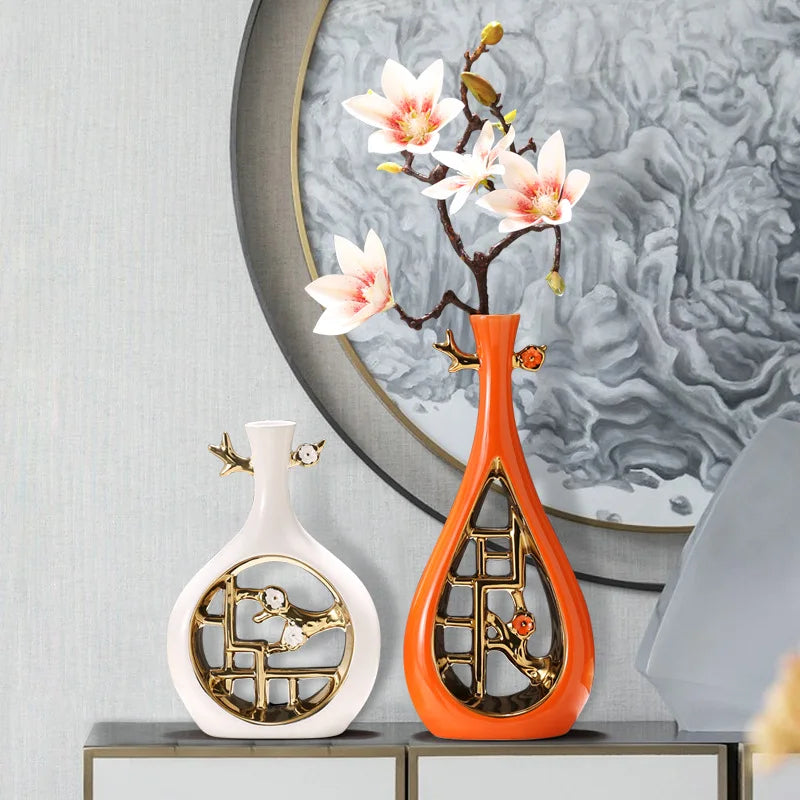 Oriental Ceramic Flower Vase