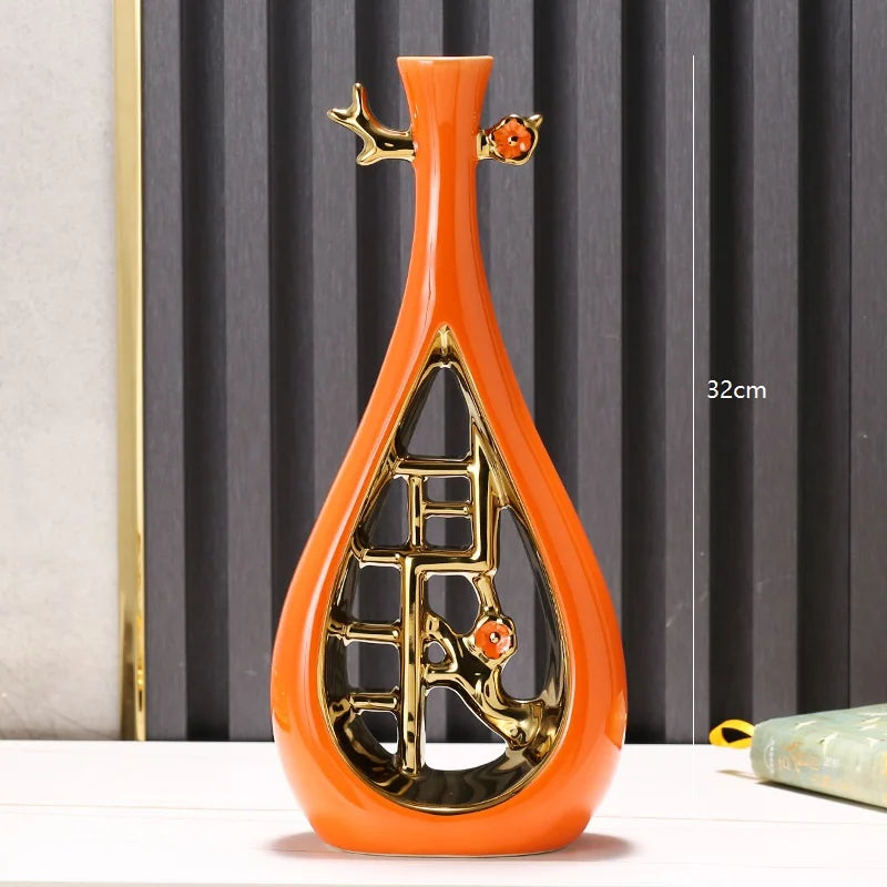 Oriental Ceramic Flower Vase