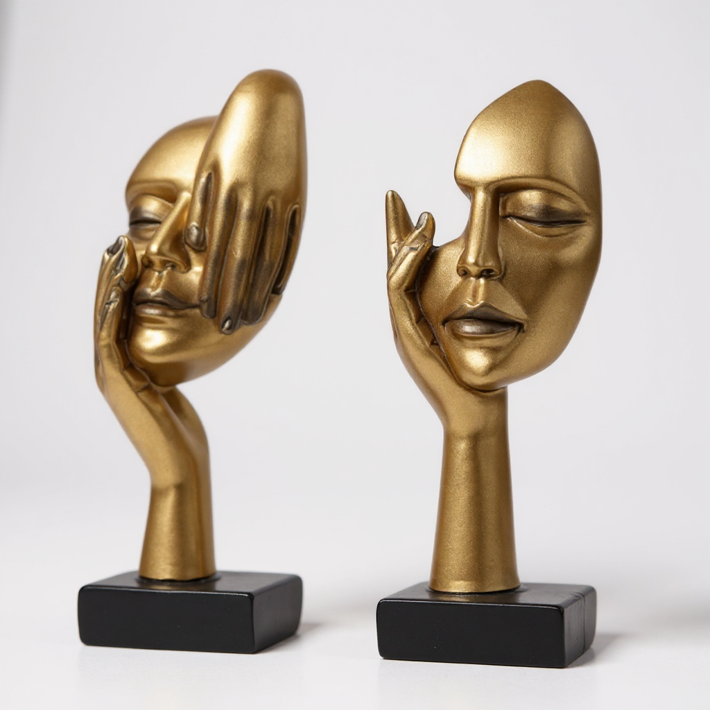 Abstract Resin Statue Expressions