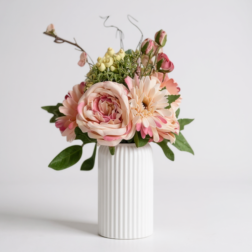 Decorative Vase with Ceramic Finish