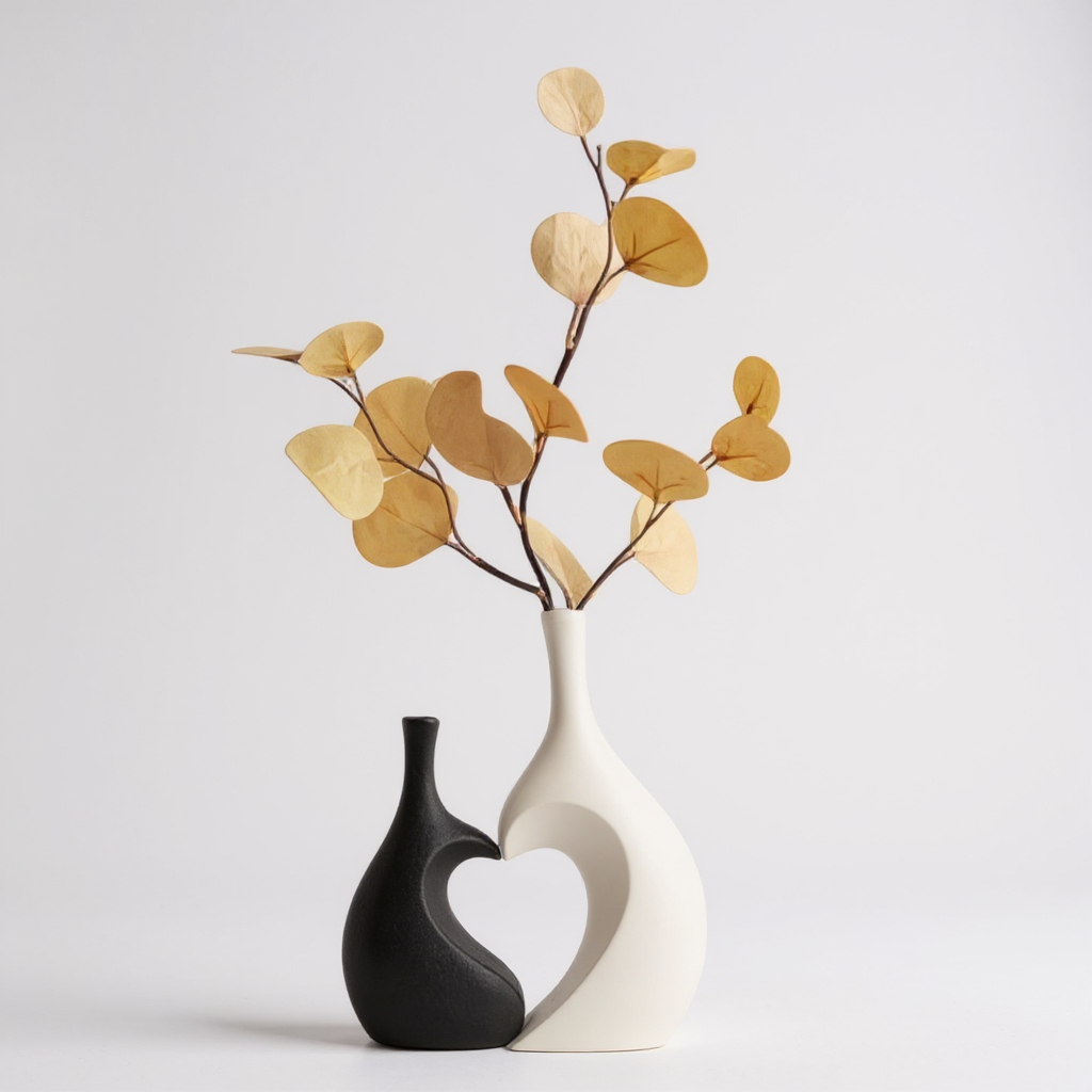 Hollow Heart-Shaped Vase