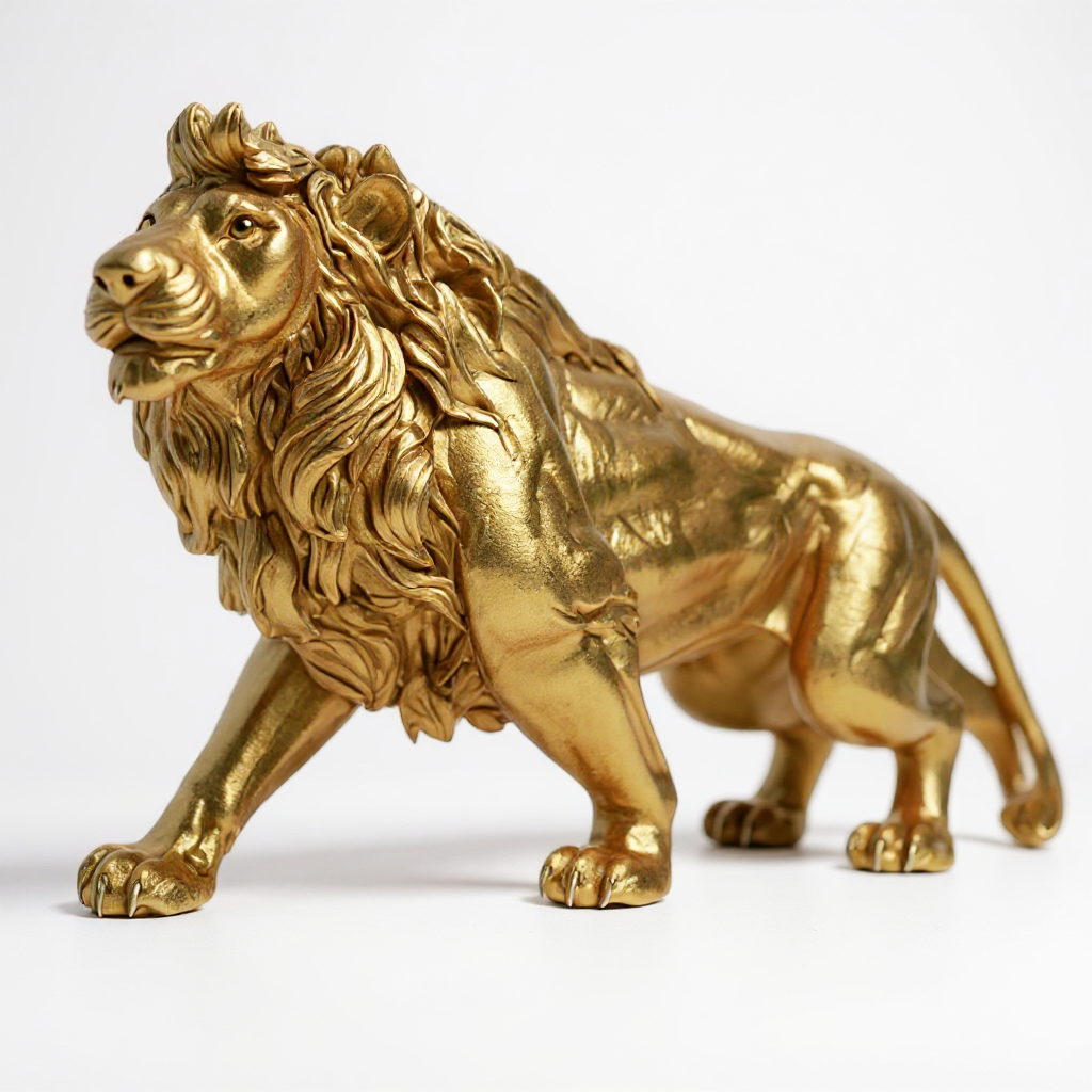 Golden Lion Sculpture