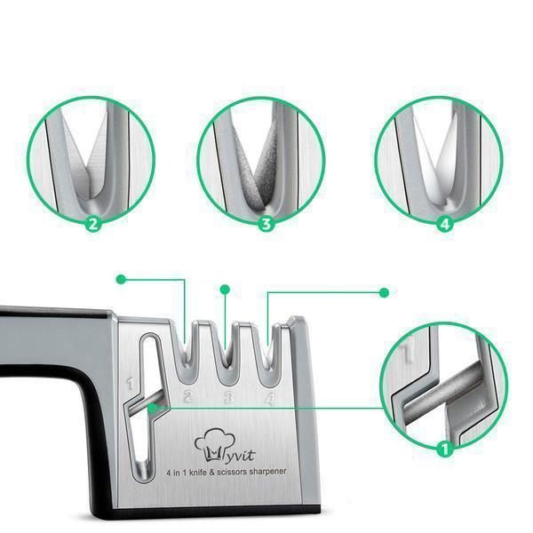 Afiador Japonês Profissional 4 em 1 para Facas e Tesouras Mup-0004-OutletMup-OutletMup